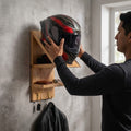 Soporte Para Colgar Cascos Moto Bicicleta, Madera
